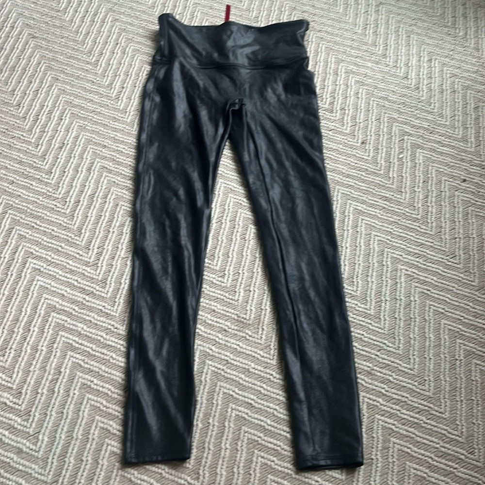SPANX Shiny Black Leggings